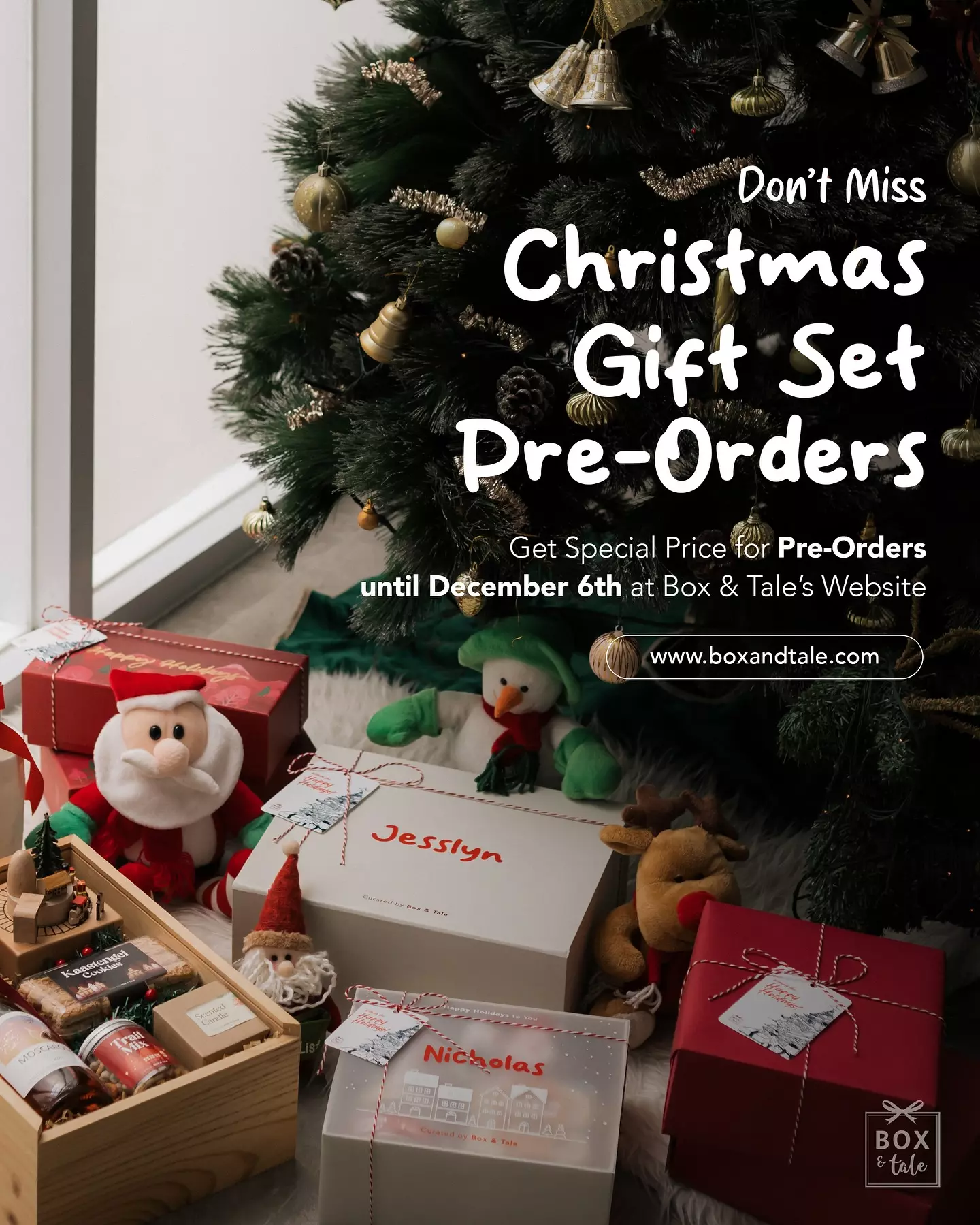 Kalian sudah checkout belum? 5 hari lagi untuk Pre-Order Box & Tale’s Christmas Gift Set 2024.

Setelah tanggal 6 Desember harga paket hampers natal akan kembali normal jadi jangan kelewatan ya untuk mengirimkan ke sahabat dan keluarga di seluruh Indonesia!

DM untuk info lebih lanjut 👆🏻

SPECIAL DISCOUNT UP TO 8%
for Pre-Orders until Dec 6th.
Starts Shipping on Dec 7th.

——

BOX & TALE
(Custom Gift, Hampers, & Corporate)
Personalized Your Own Gift at www.boxandtale.com

Contact us at 0813 1103 3691

___

#hampersnatal #hampersnataljakarta #hadiahnatal #kadonatal #hamperschristmas #kadochristmas #idekado #hampersjakarta #hamperscookies #hampersjkt #kadocustom #customhampers #boxandtale