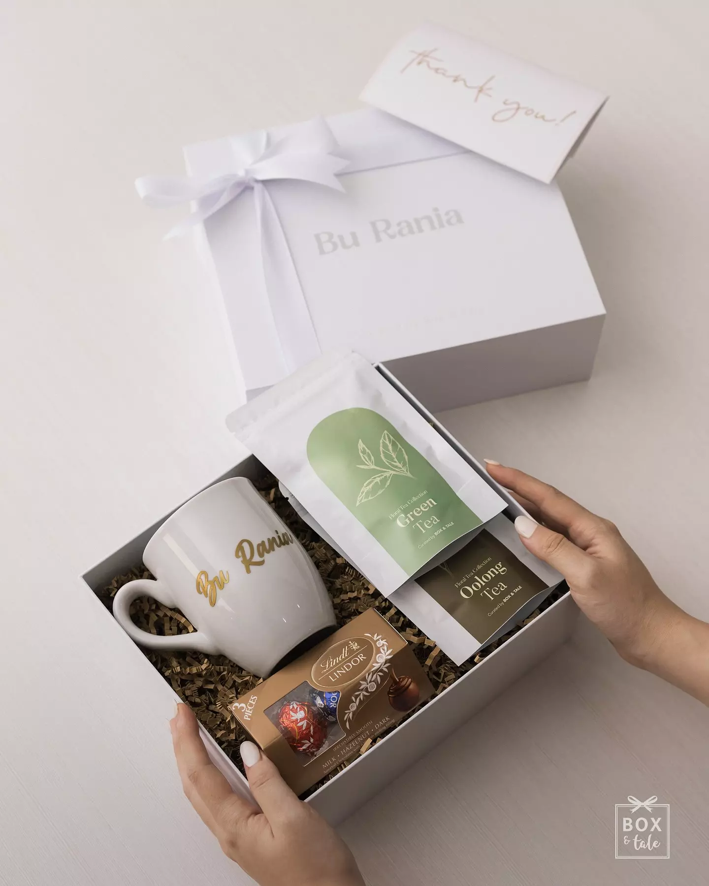 A gift to say “Thank you for everything, take a rest, and enjoy yourself!” 💕✨🫶🏻

Wrapped to make a lasting impression, something personal, and something they can indulge in.

What’s Inside:
Box & Tale’s Regular Personalized Gift Box
Customize It - Mug
Green Tea & Oolong Tea
Lindt Lindor
Thank You Card

Custom your own gift, choose the box, gift items, and card. Available to ship to all cities in Indonesia. LINK IN BIO!

#boxandtale
#recreatingwonderfulstories

————

#thankyougift #customgift #corporategiftideas #hampersjakarta #hamperscustom