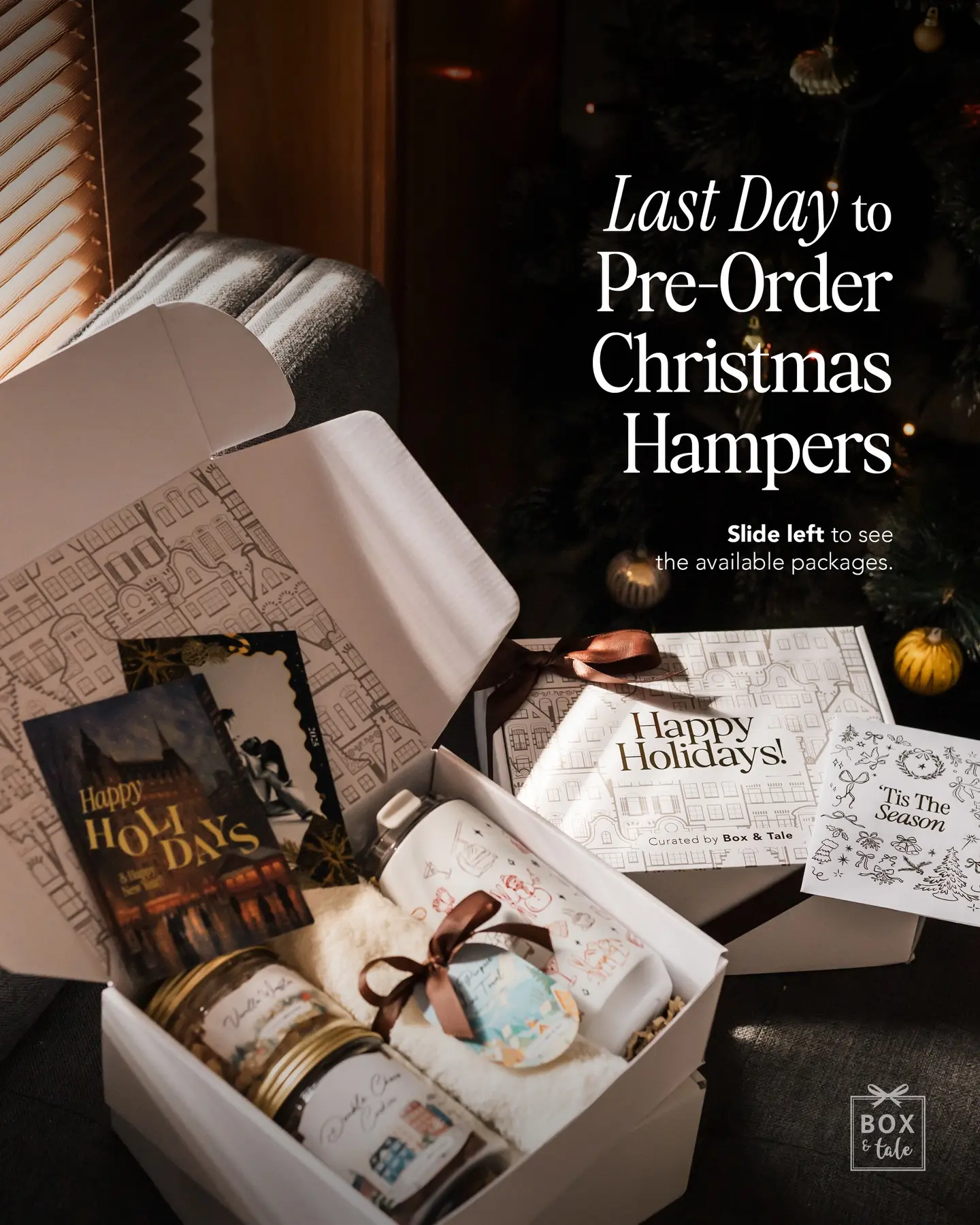Tinggal beberapa jam lagi, kalian sudah Pre-Order belum? 👀✨🫶🏻 

Box & Tale’s 2025 Christmas Gift Sets are still available for Pre-Order with special price until 6 December 2025.

Shipment will start on 8 December 2025! 🚛

LINK IN BIO! 

#hampersnatal #natal2025 #christmashampers #hamperscookies #boxandtale