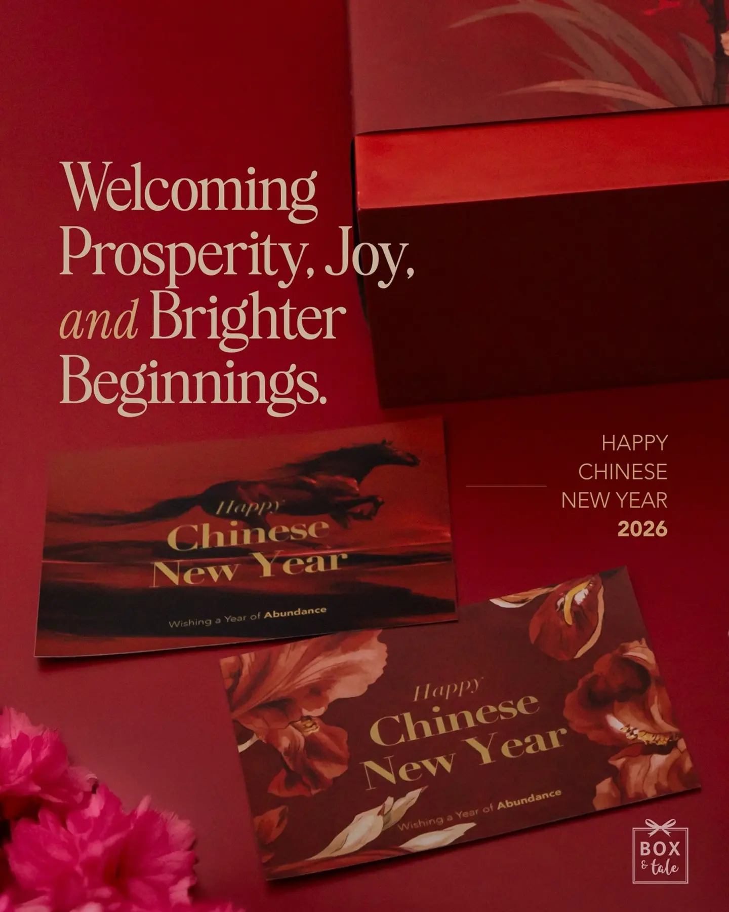 Wishing you wealth, health, and happiness in the year ahead! 🏮🧧

Cheers to new beginnings and brighter days. Happy Chinese New Year, to you and yours! ✨

#boxandtale