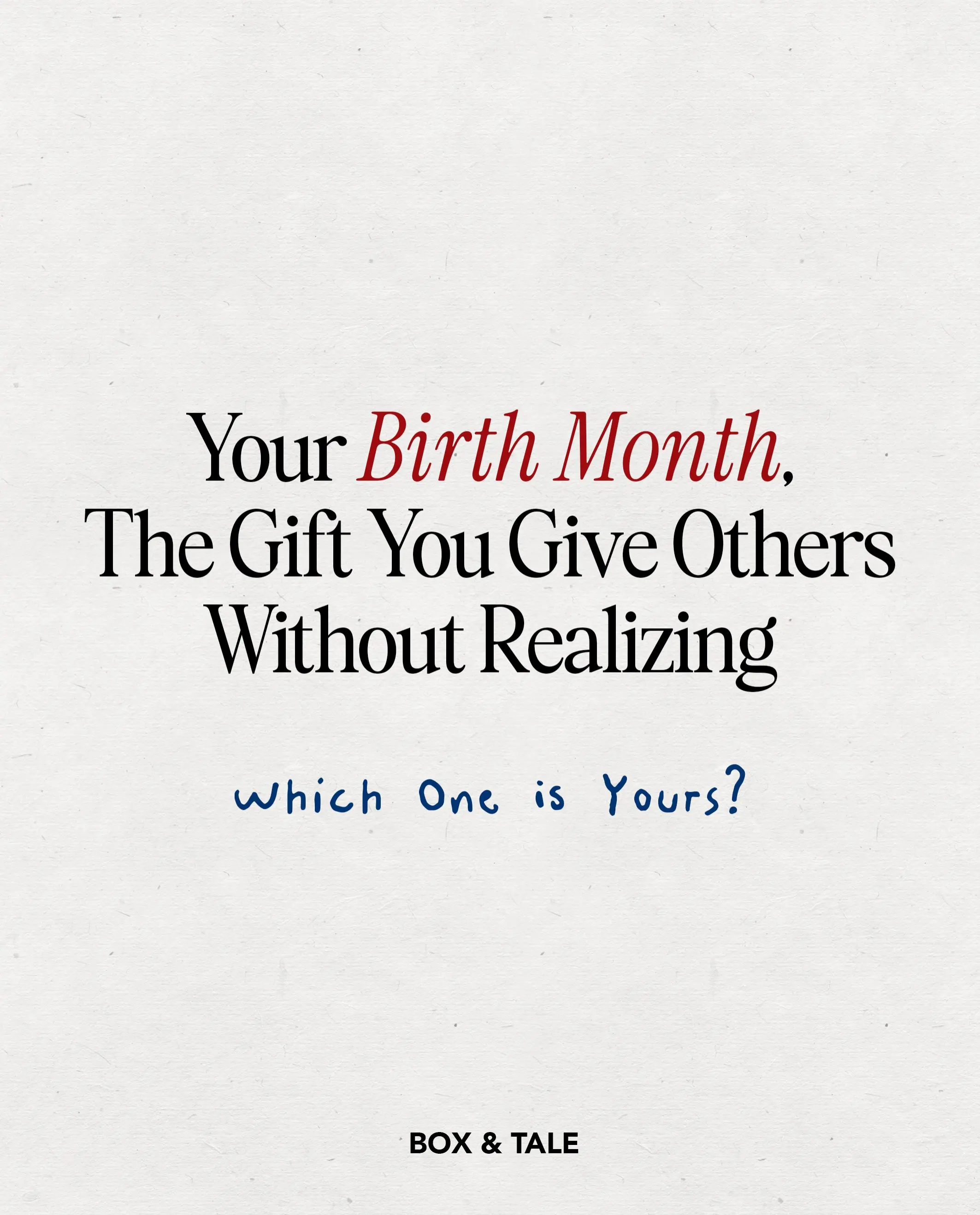 Which one is yours? 👀

Send this to someone who deserves to know the gift they bring into other people’s lives! ✨

#boxandtale