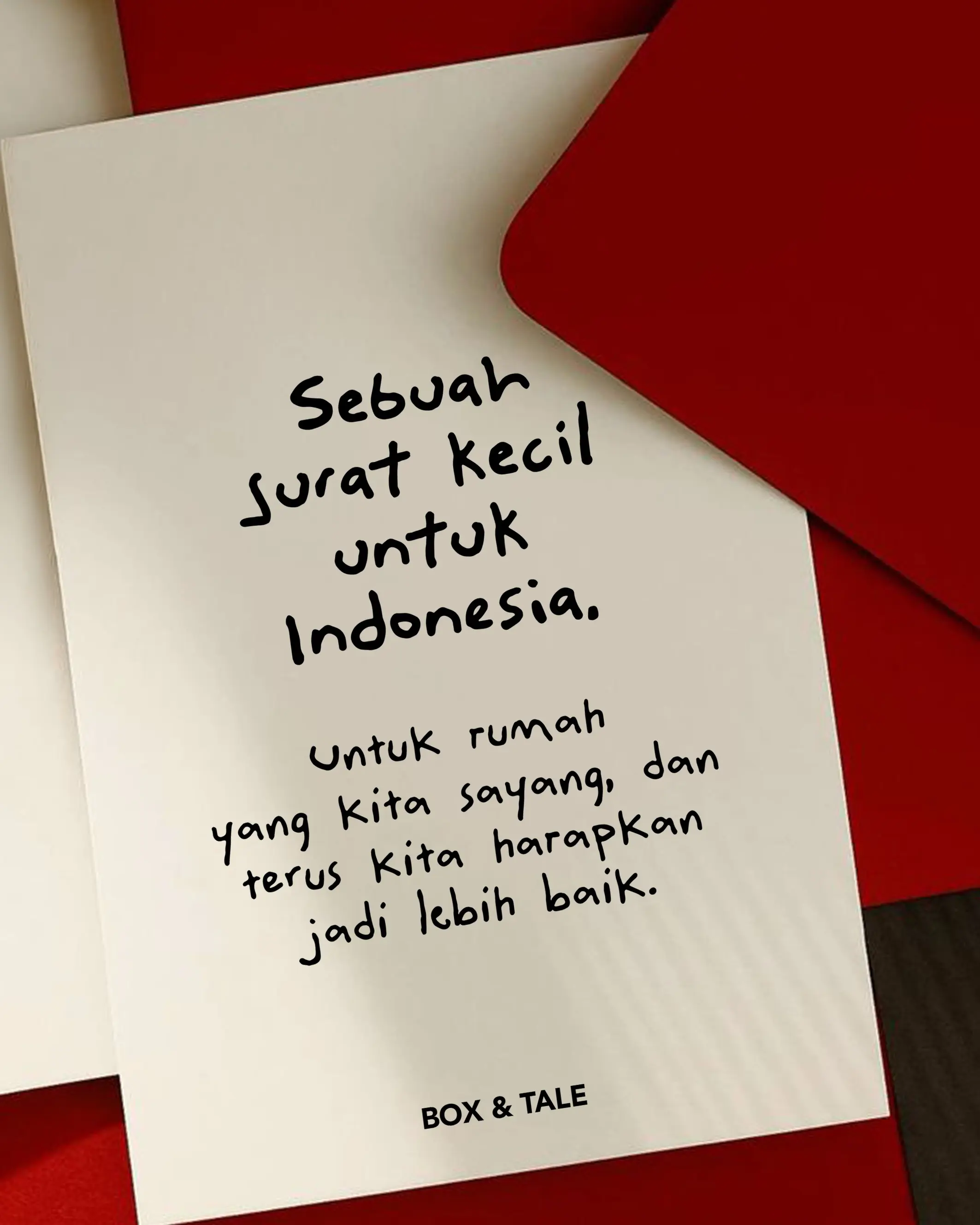 Untuk Indonesia, rumah dari begitu banyak cerita 🫶🏻✨

Semoga yang baik terus tumbuh, yang hangat tetap tinggal, dan selalu ada alasan untuk rindu pulang ❤️🤍

Selamat Hari Kemerdekaan! 🇮🇩

#boxandtale #hutri #harikemerdekaan