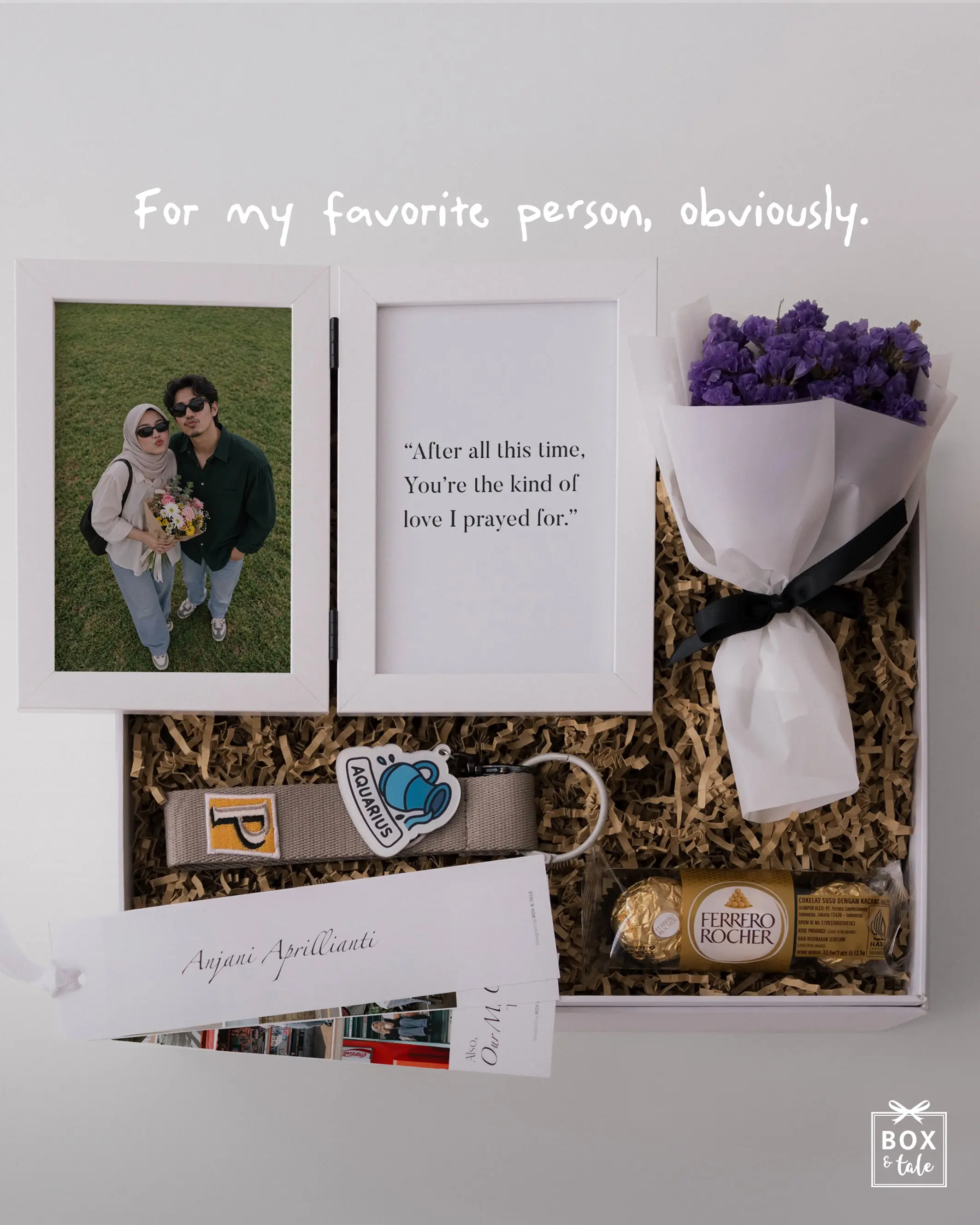 Lucu ya kalau dipikir-pikir, no two gifts really look the same.

Ada yang isinya penuh memories.
Ada yang random things yang cuma kalian berdua ngerti.
Ada yang manis banget.
Ada juga yang simply bilang, “gatau, keinget kamu aja.”

I guess we just have different ways of saying we care. 🤍

Featuring custom gift ideas from Box & Tale, DM for more info! 👆🏻