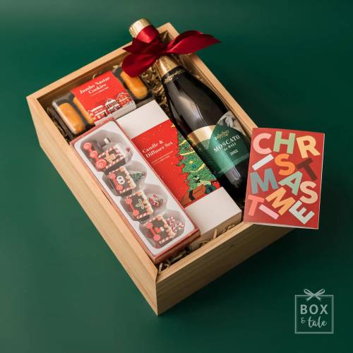 Custom Gift Hampers - Box & Tale - BOX & TALE’s CHRISTMAS PACKAGE 2023 - DASHING MOSCATO DE BALI