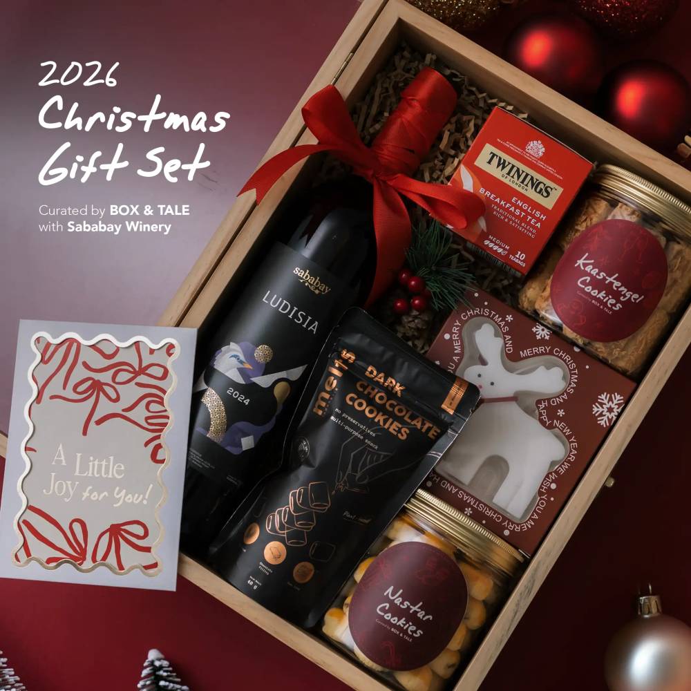 Custom Gift Hampers - Box & Tale - Box & Tale x Sababay Winery Christmas 2026 - Dazzling Ludisia Set