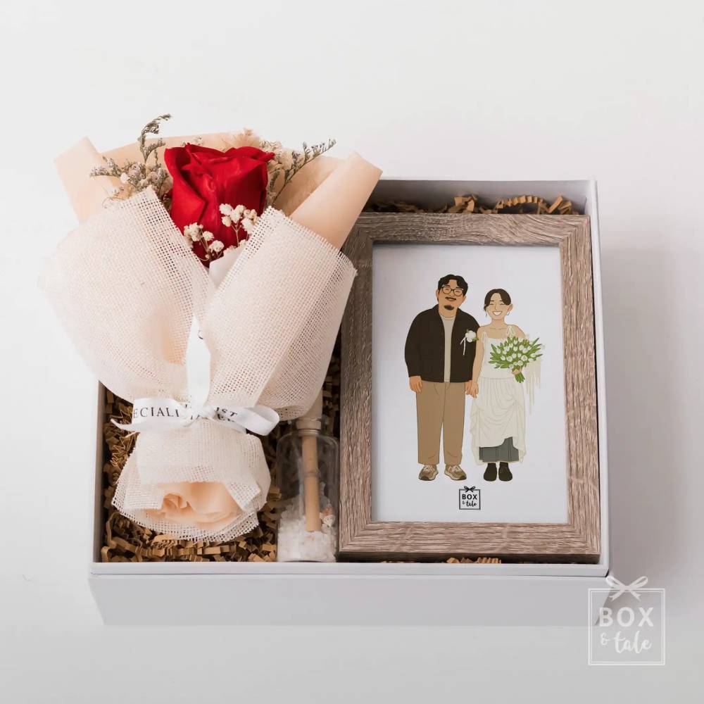 Custom Gift Hampers - Box & Tale - Premade Box - Happy Anniversary!